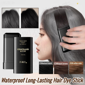 Hair Coloring Stick Simple and Convenient Sweatproof Hair Dye No Scalp Staining Colorfast Cover Gray Hair