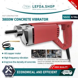 2800W Electric Concrete Vibrator with 1.0m /1.5m Stick power tool set Small Cement Electric Portable Cement Mortar Vibrator Poker Cement Soil Mixer