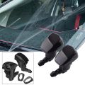 2Pcs Universal Windshield Washer Nozzle Cleaning Exterior Accessories Washer Jet Wiper Nozzle Fan Shaped Water Spray Jets Car Accessories. 