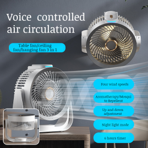 Small Bluetooth Fan with Multifunctional Adjustment