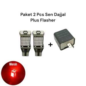 Paket Lampu sen dajjal 45 mata plus flasher relay sen kedip Super terang Universal Semua Motor