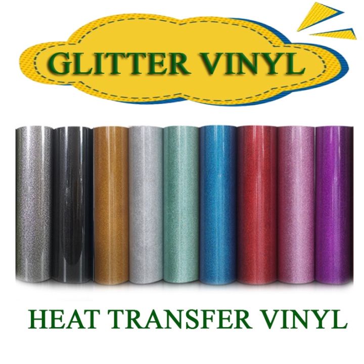 [READY STOCKS] GLITTER HEAT TRANSFER VINYL (HEAT PRESS MATERIAL) (EASY