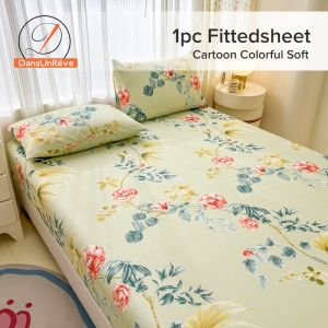 Dansunreve Flower Fitted Sheet Cute Animal Bedsheet Cartoon Queen Size Bedsheets Single King Bedding Mattress Cover
