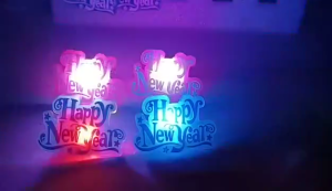 15pcs Flashing Brooches Fashionable Brooch Vintage Happy New Year Brooch Stylish Pin for Suits