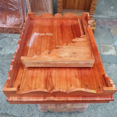 Bàn thờ treo tường gỗ xoan kèm 1 bộ ke đế - nhiều size