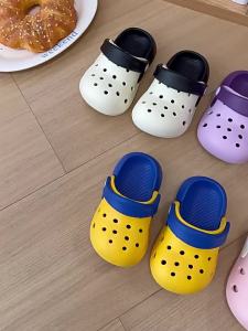 [Free Shipping] Eva Slippers For Children Summer Boys Baby Clogs For 1-3 Year Olds Indoor Closed-Toe Sandals And Beach Shoes