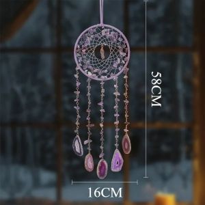 xpkQ Crystal Life Tree Wind Chime Art Creative Sun Catcher Trinkets Aesthetic Miniature Dream Catcher Ornaments Home Wall Decorations 3M8Q4