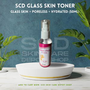SCD Glass Skin Toner 50ml w/ FREEBIES (Glass Skin Pore-less Skin Hydrated Skin Whitens and Firm Skin)