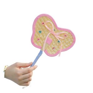 XYAX สีสันสดใส พัดลม PU น่ารักน่ารักๆ งานทำมือ พัดงานฝีมือตกแต่ง ข้อเหวี่ยงมือ ทนทานต่อการใช้งาน พัดกล้วย ฤดูร้อนฤดูร้อนฤดูร้อน