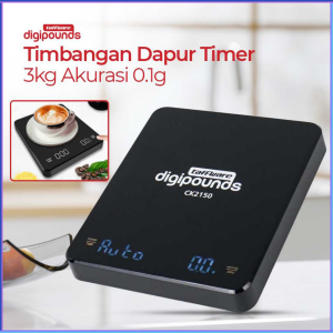 PENGIRIMAN CEPAT Taffware Digipounds Timbangan Dapur Digital 3kg Akurasi 0.1g + Timer CK2150 / timbangan kopi digital barista timer usb mini charge v60 / timbangan bumbu dapur digital buah charger gula pasir