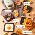 Máy Nướng Bánh Mì - Máy Kẹp Bánh Mì Mini Ép Sandwich, Rán Trứng, Làm Đồ Ăn Sáng, Nướng Thịt 2 Mặt Đa Năng Chống Dính Tốt. 