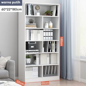 Rak Buku Kayu 180CM Lemari Buku Susun Rak Buku Minimalis Lemari Buku Aesthetic Rak Serbaguna