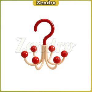 ZEO Rotatable 6-Claw Multi-Functional Wardrobe Hook Storage Hanger for Bra Suspenders Hats Belts 1Pc