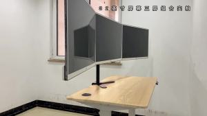 HILLPORT 3 Screen 17~32 inch 24" 27" 30" Monitor Desk Stand Mounting Arm Bracket Large Base Tilting And Rotating With VESA XJT91