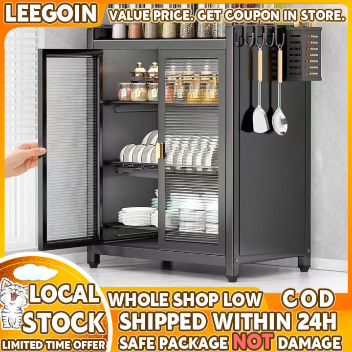 Kitchen Dish Cabinet Dish Rack with Drawer Metal Kitchen Dish Organizer