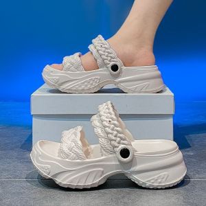 [Free Shipping] Thick-Soled Height-Increasing Slippers For Women Summer Outdoor Wear 2026 New Model Non-Slip Home And Beach Dual-Use Sandals