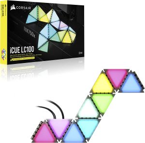 Corsair iCUE LC100 Case Accent Lighting Panels Mini Triangle - Starter/Expansion