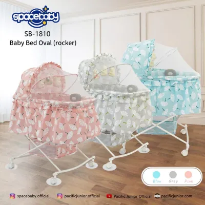 Spacebaby Baby Bed Oval (Rocker) SB-1810 (Box Oval Bayi)