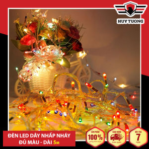 Dây đèn led nhấp nháy trang trí 45m nhiều chế độ bóng nháy trang trí ngày tết dây đèn led dây đèn chớp chất lượng cao - Huy Tưởng
