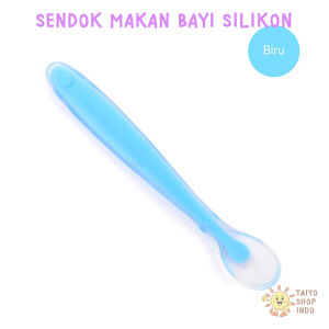 TAIYO Sendok Makan Silikon Bayi Lembut BPA Free Silicone Baby Spoon Eat Soft Perlengkapan Alat
