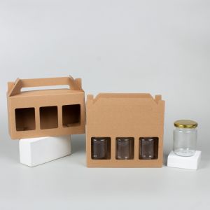 DT-15 Kardus Die Cut Tas Jinjing Isi 3 Toples Jar 250 ml Isi 10 Pcs Amaris Packaging