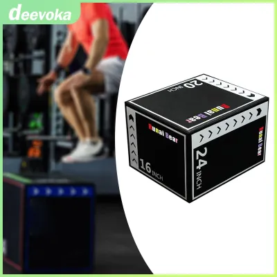 deevoka Plyometric Jump Box Step up Box 30x35x40cm Heavy Duty High Density Multifunctional Strength Training for Workout Exercise Gym