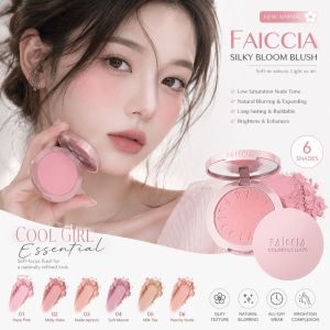 NEXTYOO Satin Finish Blush Powder Velvet Matte Smooth Rouge Cheek Tint Natural Brightening Nude Pink Blusher Adorable Cosmetic