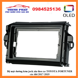 Combo mặt dưỡng TOYOTA FORTUNER các đời 2017-2019 kèm jack nguồn zin theo xe đồ chơi ô tô nội thất xe hơi phụ kiện xe hơi khung dưỡng ô tô mặt dưỡng xe hơi