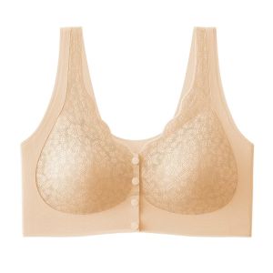 Front-Opening Clasp Push-Up Áo ngực phụ nữ cỡ lớn ren đồ lót không gọng thép liền mạch
