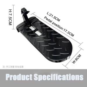 Multifunction Foldable Car Roof Rack Step Car Door Step Universal Latch Hook Auxiliary Foot Pedal Aluminium Alloy Safety Hammer