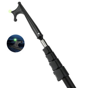 SANLIKE Adjustable Boat Hook - Floating Durable Rust-Resistant with Luminous Bead Push Pole for Docking Boat Gaffs 107cm/215cm/360cm