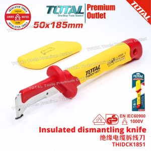 TOTAL Tools 1Kv Insulated Dismantling Knife 50 * 185mm - THIDCK1851