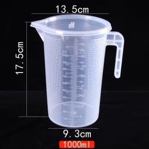 VIVIDI Trong suốt Cốc đo chia độ Sức chứa lớn Nhựa Cốc thí nghiệm Bình chứa chất lỏng Cân Cốc Trộn trong suốt Nướng nhà bếp