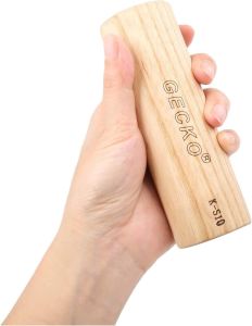 GECKO Maracas Sand Hammer Percussion Shaker Instrument Wooden Natural Maracas for Adults Used in Live Performances and Concerts
