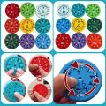 Mainan Matematika Fidget Spinner Belajar Angka Operasi Hitung Kali Bagi Tambah Kurang isi 9pcs MK141. 