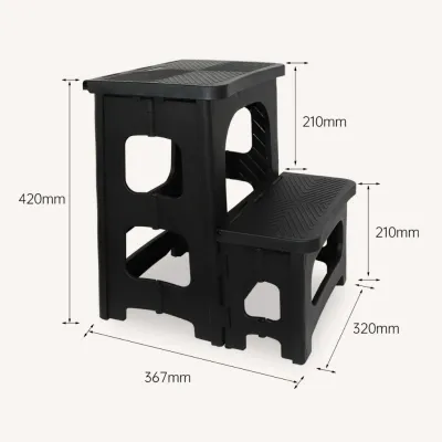 ArtLiving Folding 2 Step Stool Non-Slip Portable Footstool for Kids and AdultsStep Stool Ladder for Home Office