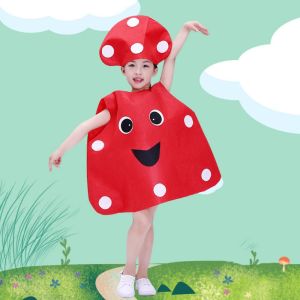 MMLUCK Thực phẩm Trang phục trái cây và rau củ Sân khấu biểu diễn Áo choàng bí ngô Trang phục cosplay cho trẻ em Hài hước Thiết kế hoạt hình Bộ đồ biểu diễn Halloween