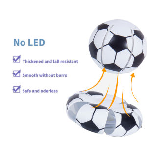 COD TikTok Magic Flying Saucer Ball UFO Flat Throw Disc Ball with LED Colorful Light Toy Outdoor Step Ball Deformation Foot Ball Kids Sports Balls Bola Free gift