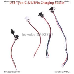 huwobei3792797 USB-C ổ cắm sạc dòng điện cao 2 4 5 chấu với ổ khóa đai ốc ph2.0 TYPE-C USB ổ cắm kết nối cái chống nước cho nữ