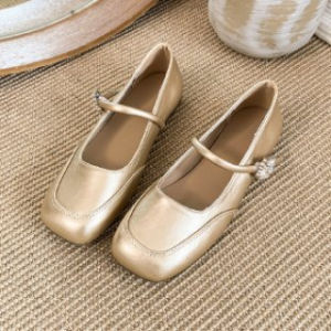 Free Shipping Low-Heeled Evening Shoes For Women New Spring And Autumn Styles Flat-Soled Versatile For Pairing With Dresses Slip-On Shoes