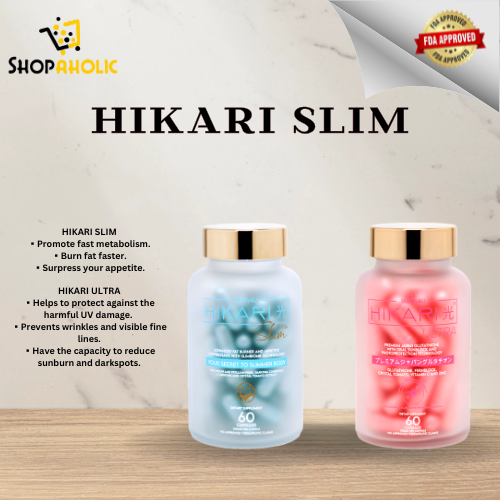 Best Selling Original Hikari Ultra + Hikari Slim For Whitening and Slimming Capsules (60 Capsules) per bottle | Lazada PH Best Selling Original Hikari Ultra + Hikari Slim For Whitening and Slimming Capsules (60 Capsules) per bottle | Lazada PH
