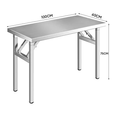 Folding Table Dining Table Stainless Steel Round/Square Save space For Homel/Factory/Reasaurant Water Proof