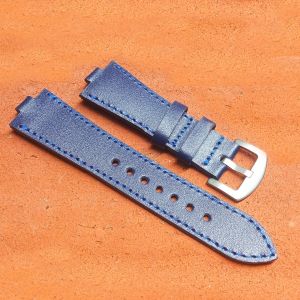 Strap Kulit Jam Tangan Asli Sapi Pull Up Biru Custom Garansi 1 Tahun