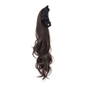 XIJIBAN Polka Dot Ponytail Wig Curly Ponytail Strong Wavy Curl Banana Clip Wig Fake Hair Deep Wave Polka Dot Hair Accessory Wedding Party