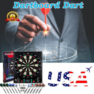 Dart Board Set Original [with 6Pcs Darts] 18 Inch Professional Dart Board Exquisite Craftsmanship and Long Service Life for Bar Office Home Club Dart Board Double-Sided Flocking Dartboard Sports Exercise Darts Game Sport Indoor Game