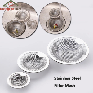 【LovingLife Store】1PCS S/M/L Home Portable Stainless Steel Bathtub Hair Catcher Stopper Shower Drain Hole Filter Trap Kitchen Metal Sink Strainer