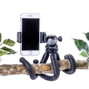 Carson BoaPod Flexible Leg Travel Tripod Universal Smartphone Adapter Remote Shutter Button TR-050