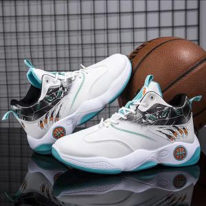 Kasut lelaki kulit kasut kalis air kasut sukan bola keranjang untuk lelaki kasut Daddy kasual kasut getah putih