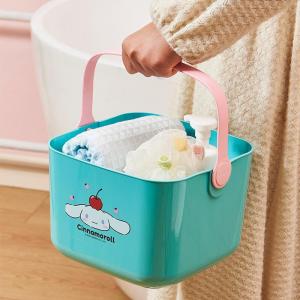 Christmas Gift Halloween Sanrio Plastics Drain Basket Hello Kitty Kawaii Kuromi Anime Thickening Pp Pet Bathroom Kitchen Handheld High-Capacity Storage