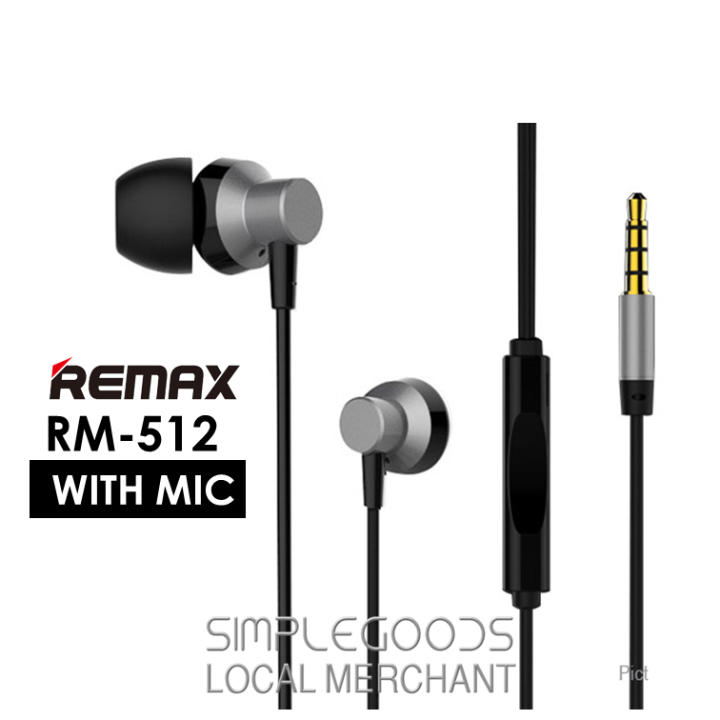 NEW COLOURS REMAX RM-512 Earphone With Mic Wired Earphones For Zoom ...